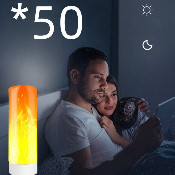 LED Flickering Flame Light USB Lamp – Atmosphere Night Light | Camping & Cozy Room Decor