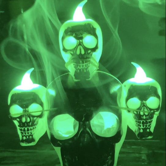 Halloween Skull LED Light Decoration – Spooky Glow Ornaments for Home & Party Decor
