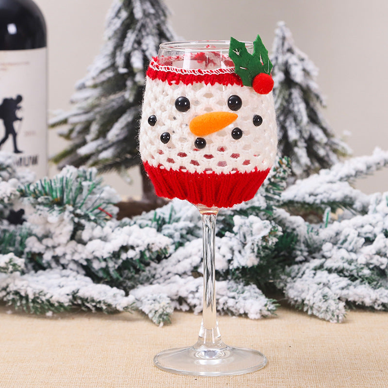 Christmas Wool Mug & Wine Cup Cover – Cozy Festive Drinkware Sleeve Decor