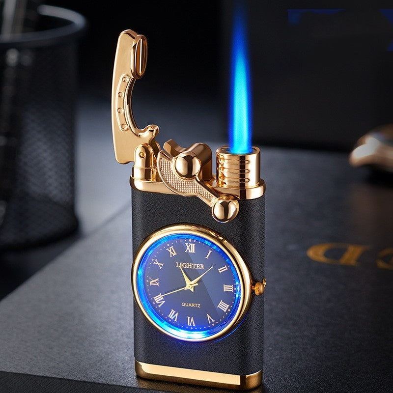 Electric Watch Lighter Men – Windproof Blue Flame Creative Wrist Watch Lighter Gift
