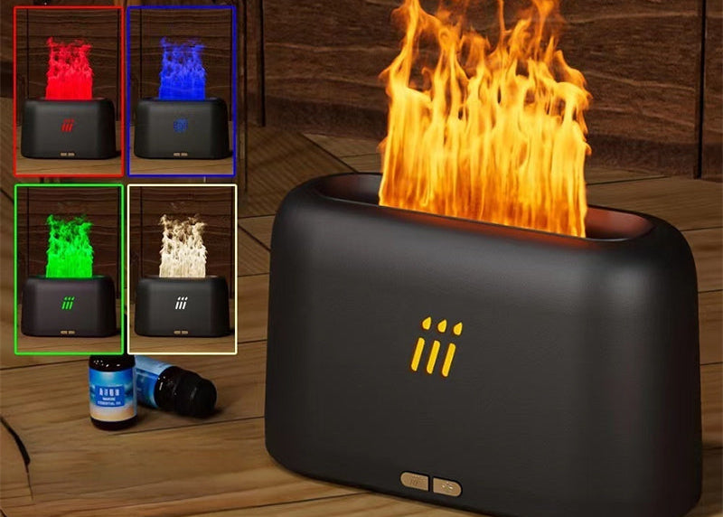 Flame Effect Essential Oil Diffuser – Ultrasonic Cool Mist Humidifier