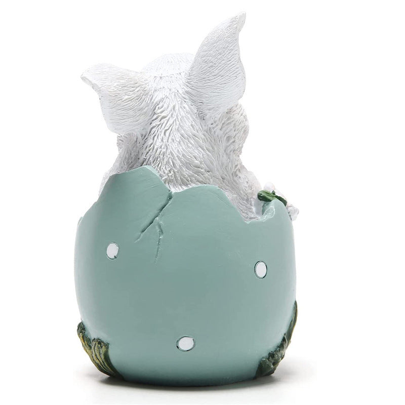 Easter Bunny Statue – Resin Spring Home Decor for Table & Shelf