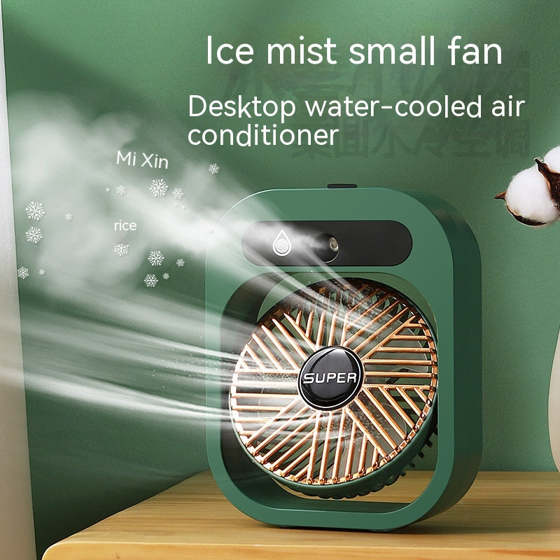 Mini Portable Air Cooler – USB Misting Fan for Desk, Travel & Small Spaces
