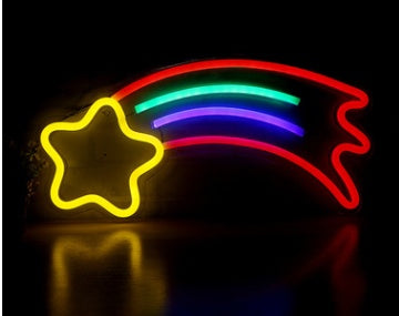 Aesthetic LED Neon Light Acrylic Back Panel – Room Decor Lamp for Bedroom & Gifts