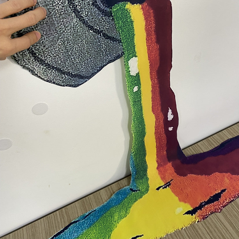 3D Rainbow Carpet – Soft Area Rug for Bedroom & Home Decor
