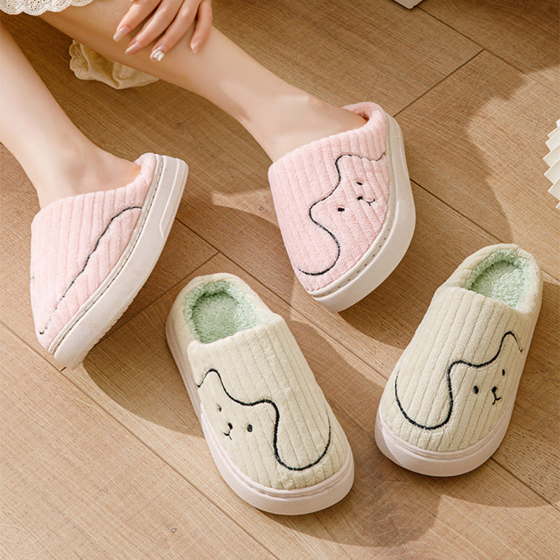 Plush Cat House Slippers – Non-Slip Indoor Footwear