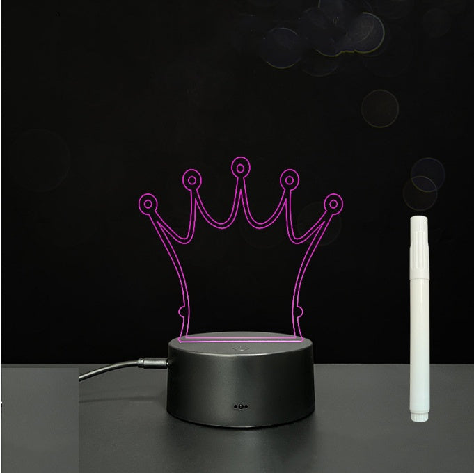 Glow Writing 3D Acrylic Board – LED Message Night Light for Notes, Reminders & Home Decor