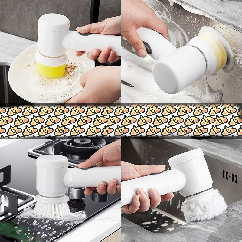 Smart Electric Dishwashing Scrubber – Rechargeable Kitchen Cleaning Brush for Sink & Stove