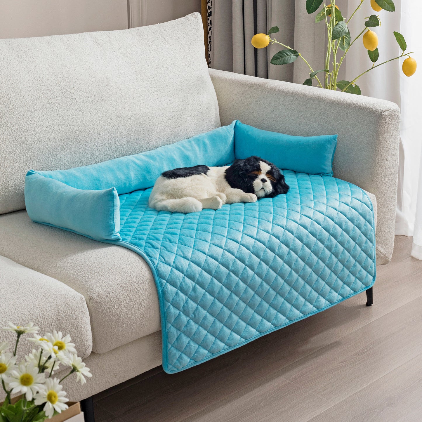 Pet Sofa Bed for Large Dogs – Cozy Comfort Cushion & Furniture Shield