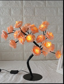 Romantic LED Rose Tree Light – Aesthetic Bedside Table Lamp for Cozy Bedroom Decor