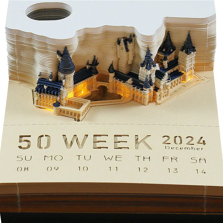 3D Paper Carving Memo Pad – Christmas Tree Notebook
