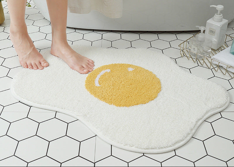 Cute Egg Area Rug – Bathroom, Kitchen & Bedroom Entrance Mat | Trendy Home Decor