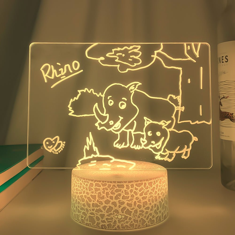 Glow Up Message Board 3D LED – Acrylic Handwritten Note Board for Creative Décor