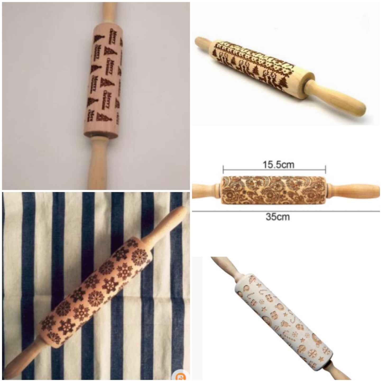 Make Festive Cookies with Christmas Embossed Rolling Pin