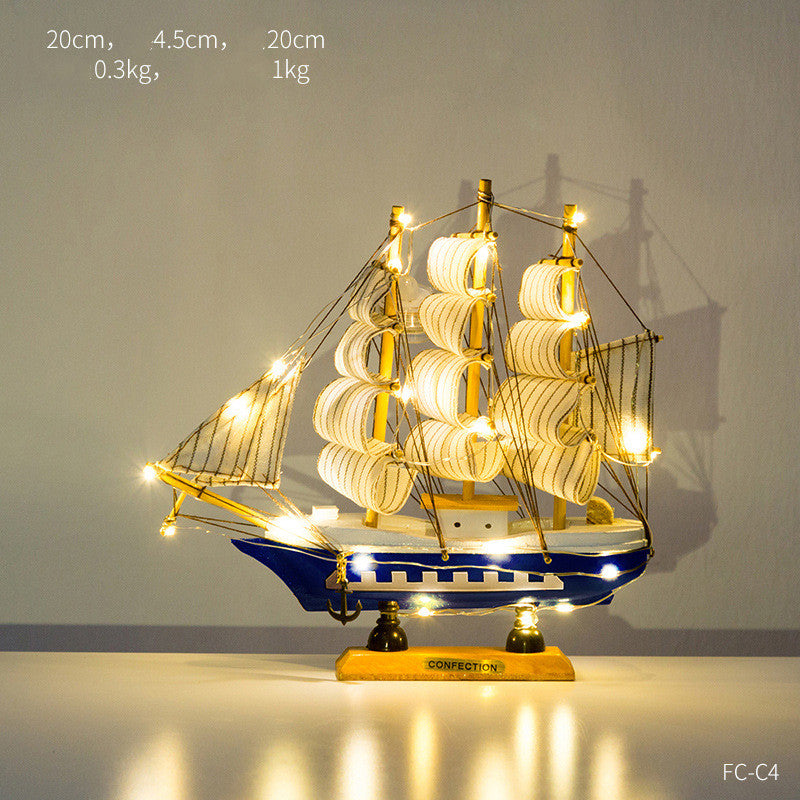 Coastal Sailing Home Decor – Creative Craft Ornament for Modern Interior Design