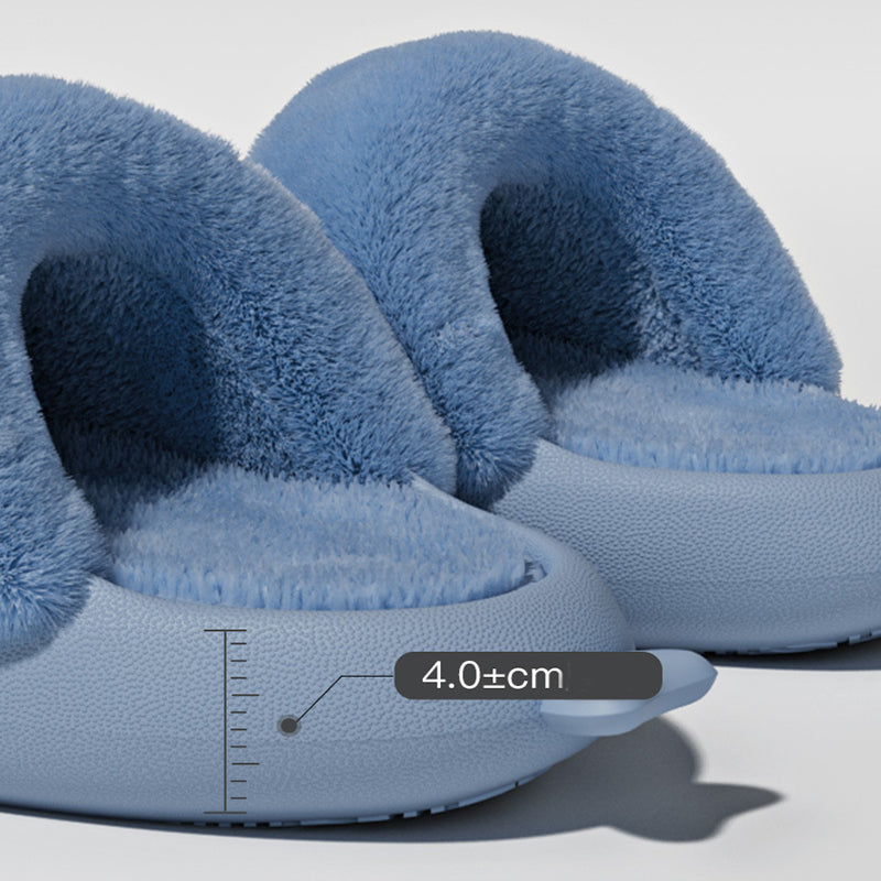 Detachable Warm Shark Slippers – Fuzzy Indoor Shoes for Women