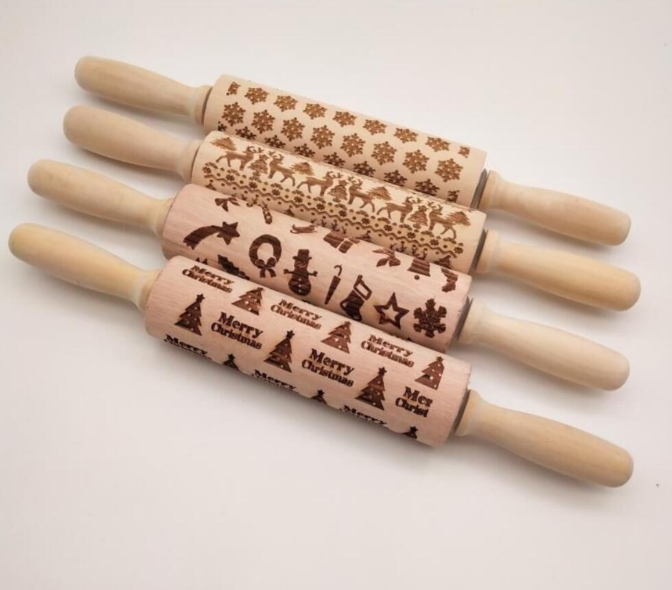 Make Festive Cookies with Christmas Embossed Rolling Pin
