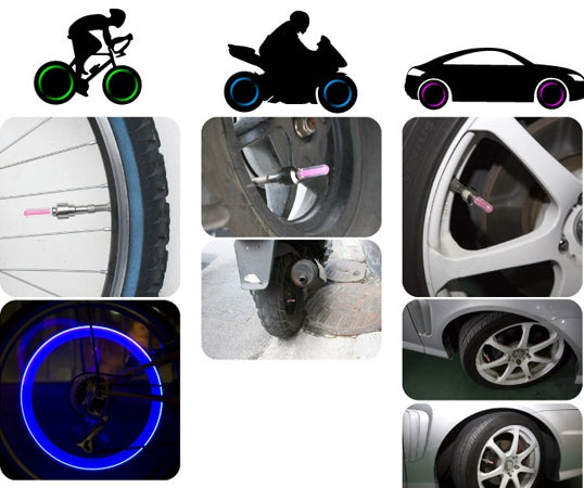 Motion Activated LED Wheel Lights – Bright Tire Valve Lights for Car Night Safety
