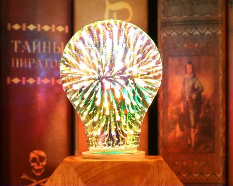 Christmas Fireworks Light Bulb – 3D LED Decorative Lamp for Festive Home Decoration
