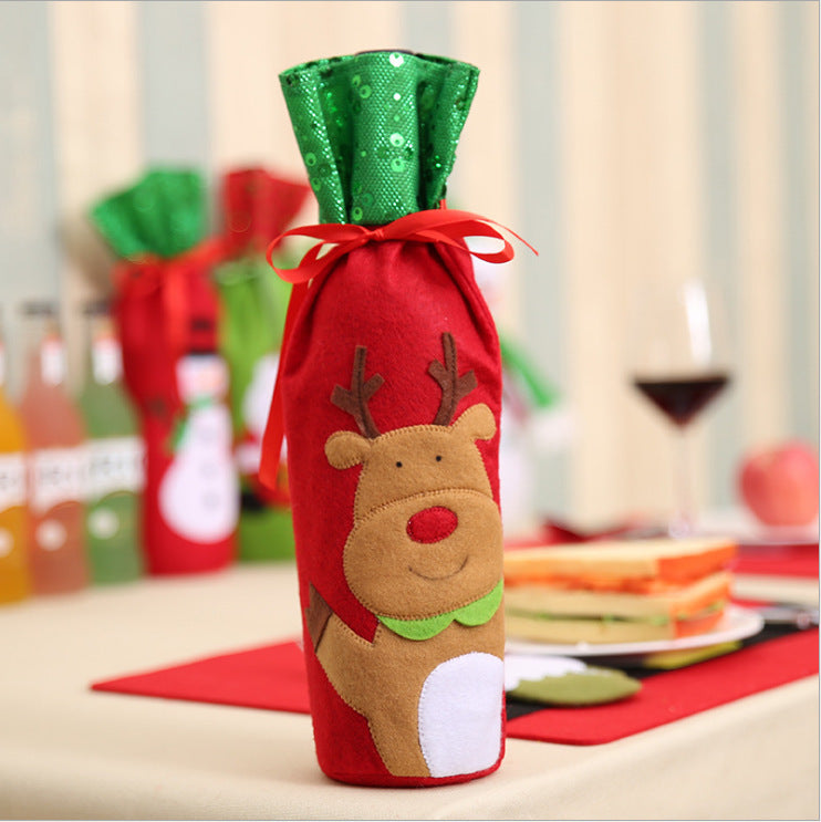Christmas Wine Bottle Covers for Holiday Cheer
