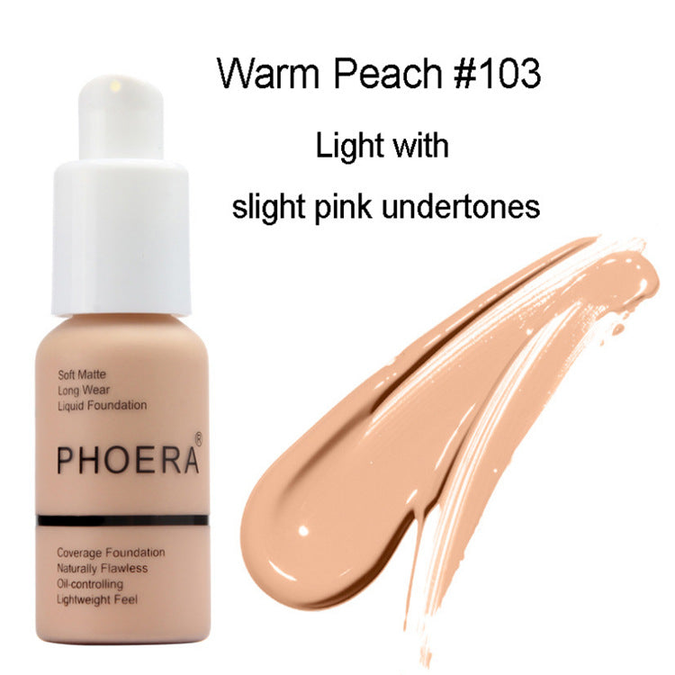 Natural Matte Full Coverage Foundation – Oil Control Concealer Cream for Smooth Skin