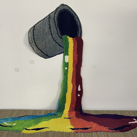 3D Rainbow Carpet – Soft Area Rug for Bedroom & Home Decor