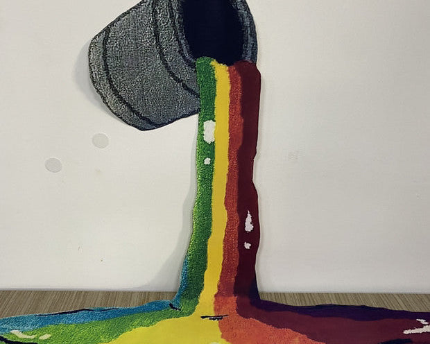 3D Rainbow Carpet – Soft Area Rug for Bedroom & Home Decor