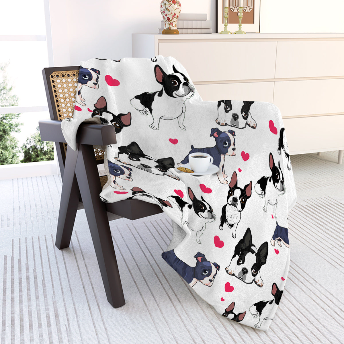 Cozy Fleece Dog Blanket – Perfect Snuggle Throw for Small & Large Dogs on bed, sofa, or couch