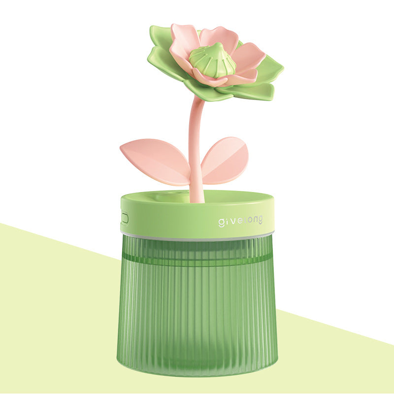 Mini Flower Air Humidifier – USB Diffuser for Bedroom, Dorm & Desk Decoration
