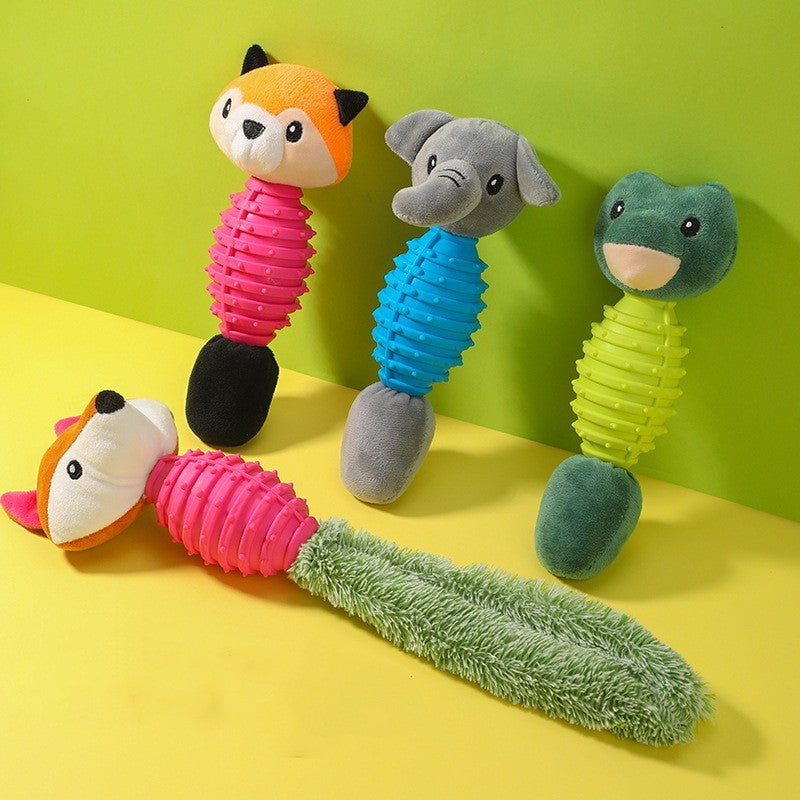 Interactive Pet Dog Toy Squeaky Chew Anti Stress Bite Resistant Grinding Toy