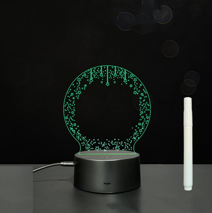 Glow Writing 3D Acrylic Board – LED Message Night Light for Notes, Reminders & Home Decor