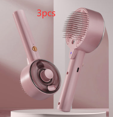 3-in-1 Pet Steam Brush – Self-Cleaning Dog & Cat Hair Remover Grooming Tool