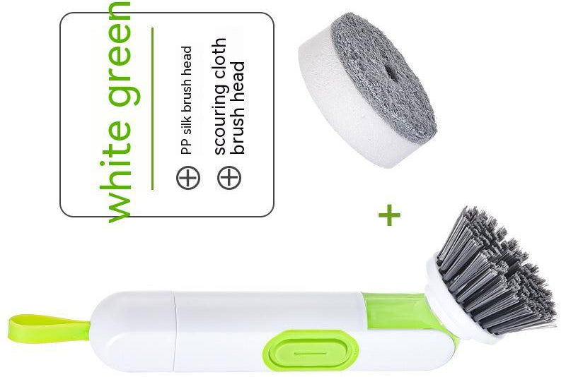 Multi-Functional Cleaning Brush with Soap Dispenser – Long Handle Kitchen Scrubber (Easy Clean Tool)