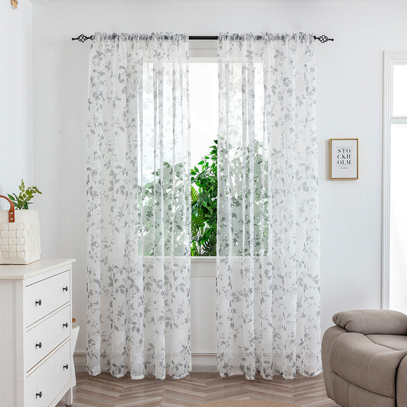 Minimalist Mesh Sheer Curtains – Light Transmission Bedroom Window Drapes for Cozy Living Space