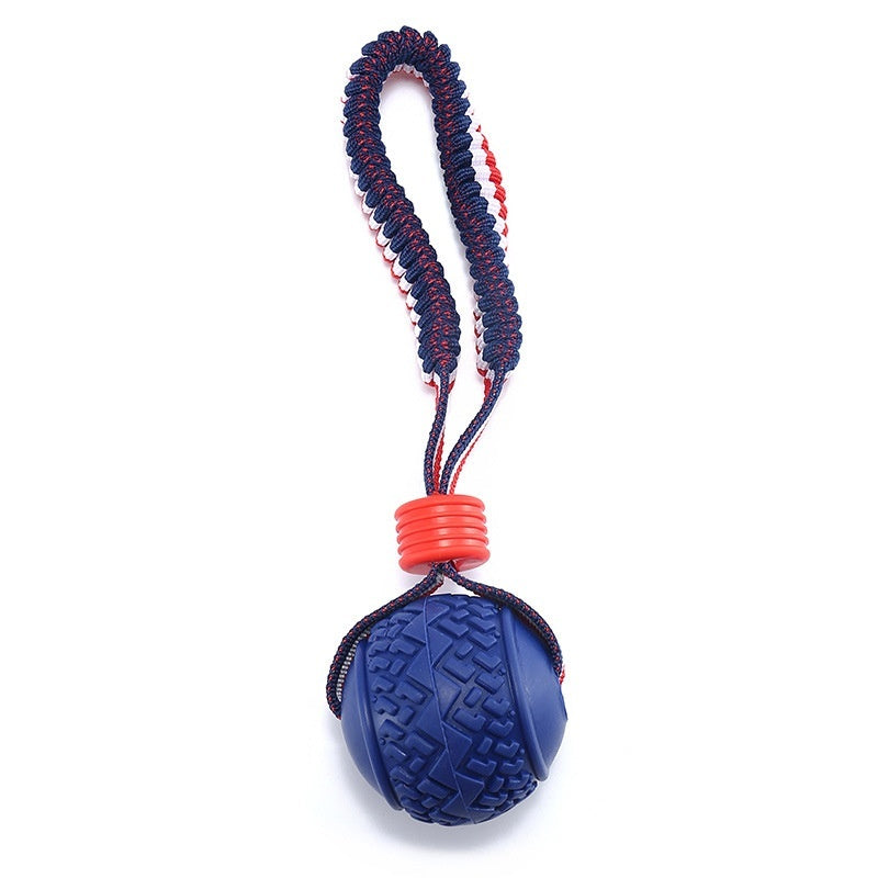 Interactive Dog Ball Toy – Rope Chew Toy for Puppy Teething, Training & Play