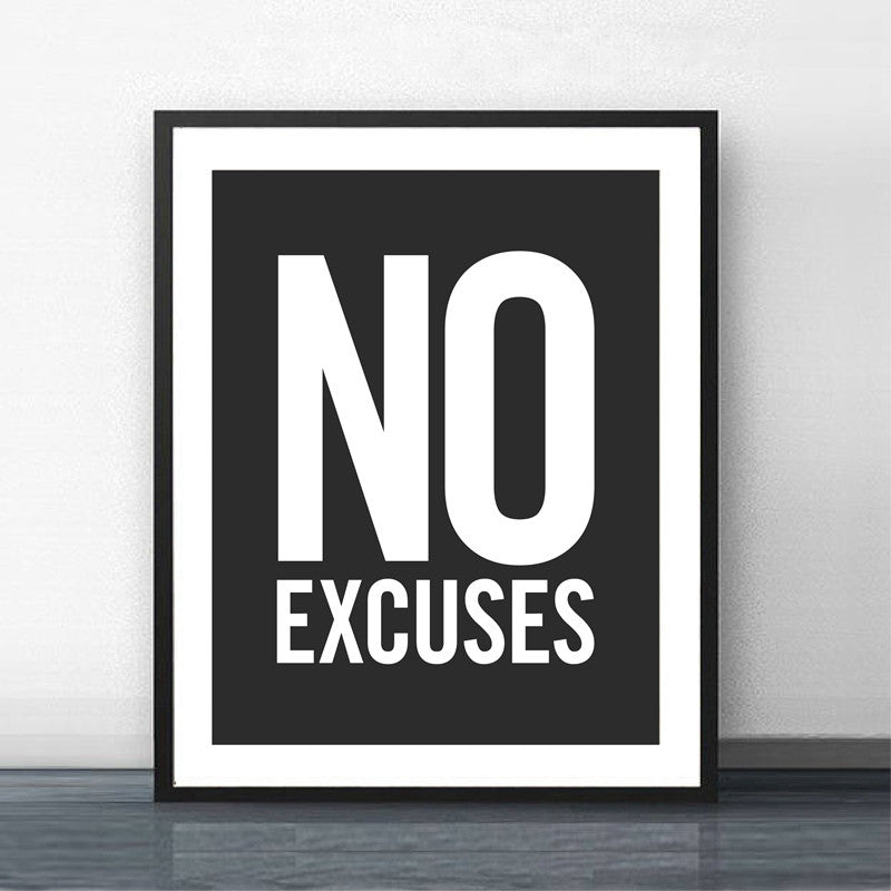 Home Gym Wall Decor Poster – Fitness Inspirational Quotes Art Print