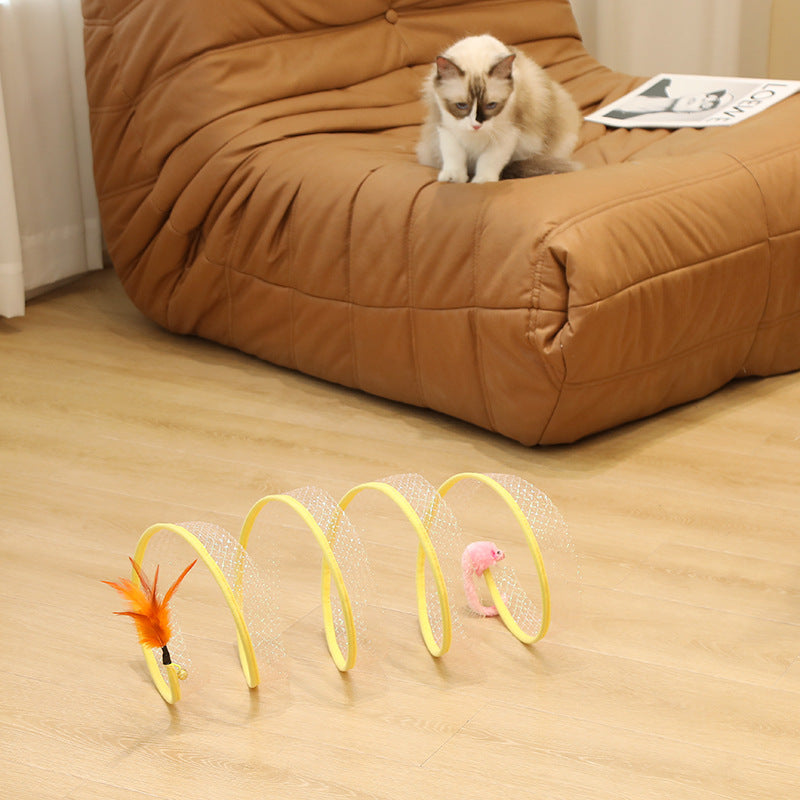 Cat Tunnel Toy Foldable Design – Interactive Mouse Ball Toy for Indoor Cats & Kittens