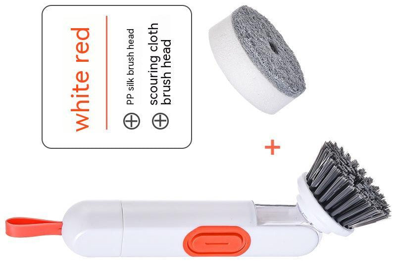 Multi-Functional Cleaning Brush with Soap Dispenser – Long Handle Kitchen Scrubber (Easy Clean Tool)