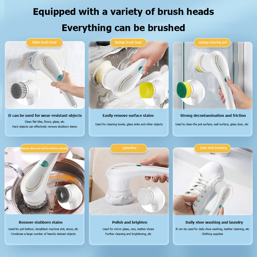 Electric Cleaning Brush Scrubber – Cordless Power Scrubber for Bathroom, Kitchen & Tiles (Deep Clean Tool)
