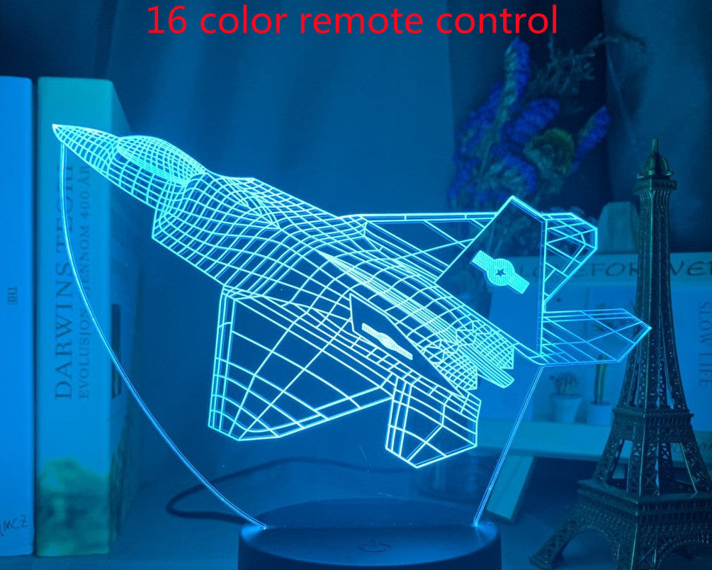 Custom Name LED Night Light – 3D Airplane Lamp for Kids Bedroom