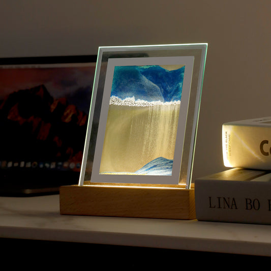 Relaxing Sandscape Lamp – Moving Sand Art LED Light for Home & Office