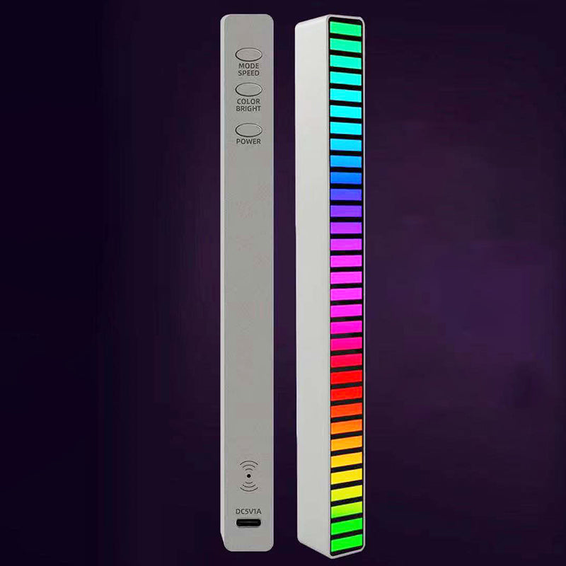 Car Interior RGB Light Bar – Music Rhythm Sound Control LED with Voice Activation & 18 Colors