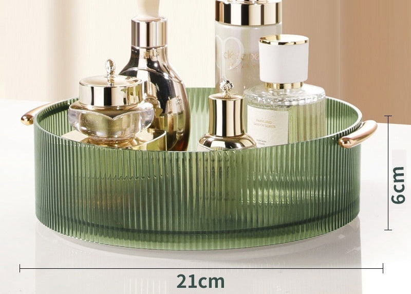 360° Rotating Cosmetic Storage Box – Makeup Organizer for Home & Travel