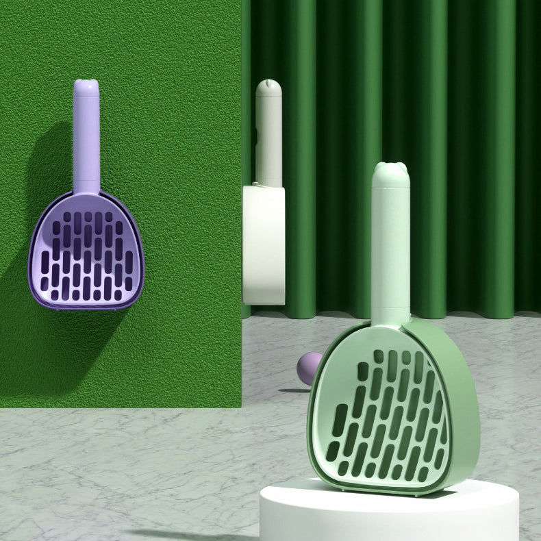 Pet Litter Scoop Tool – Easy Clean Cat Poop Scooper with Holder