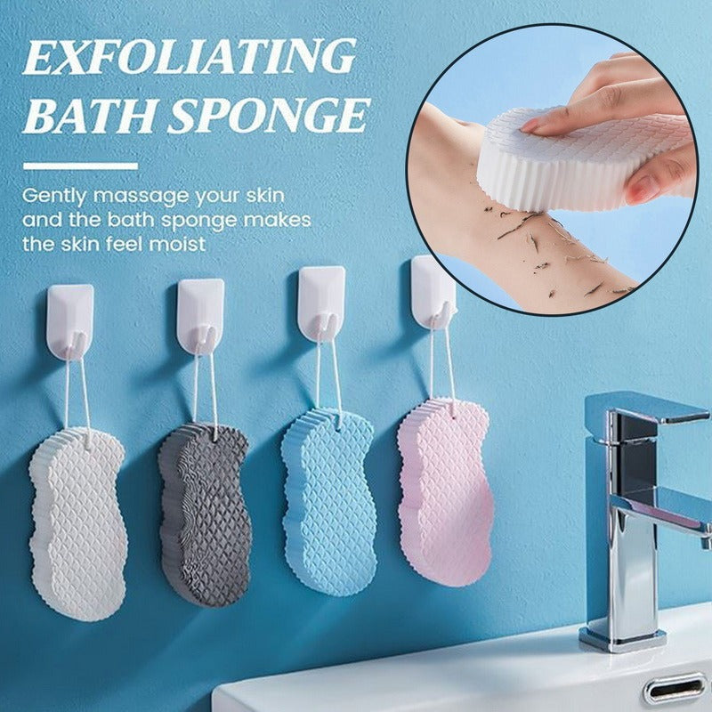 Gentle Exfoliating Body Sponge 3D Bath Tool – Skin Polishing Shower Scrubber