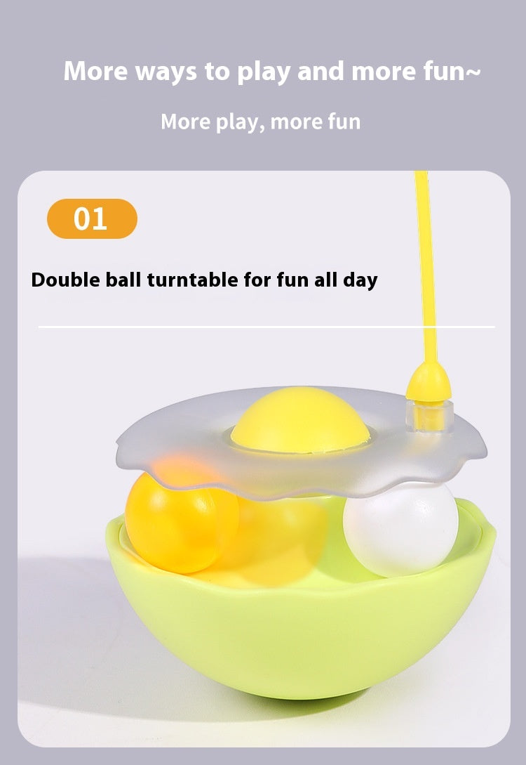 Smart Cat Toy – Interactive Tumbler with Feather Wand & Treat Ball