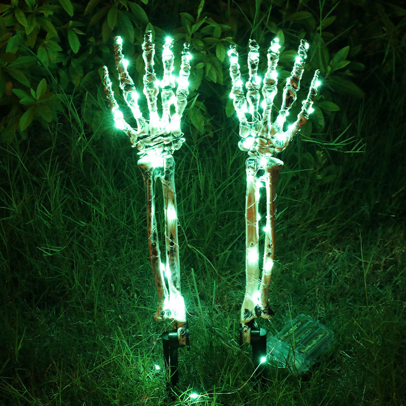 Halloween Skeleton Arm LED Prop Light – Outdoor Lawn Garden Horror Party Decoration
