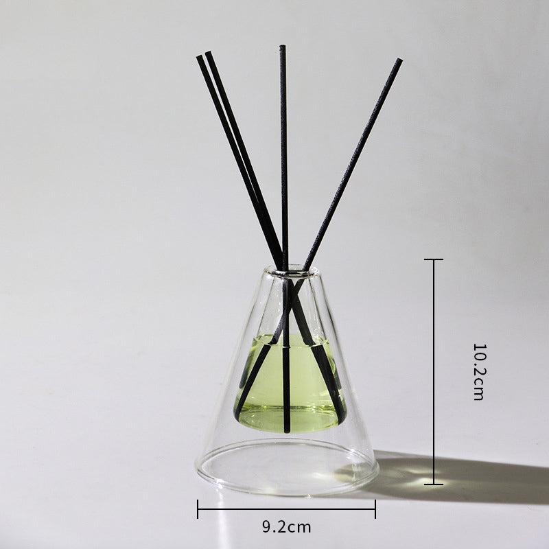 Stylish Glass Vase Decor – Double Wall Hydroponic Flower Pot for Elegant Home Styling