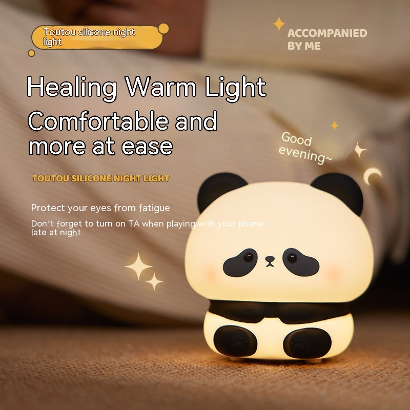 Panda LED Night Light – Cute Silicone Touch Lamp for Kids & Bedroom