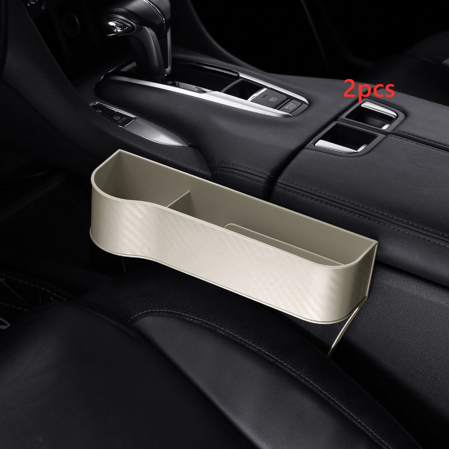 Car Seat Gap Organizer Storage Box – PU Leather Auto Seat Side Pocket for Phone Wallet Keys